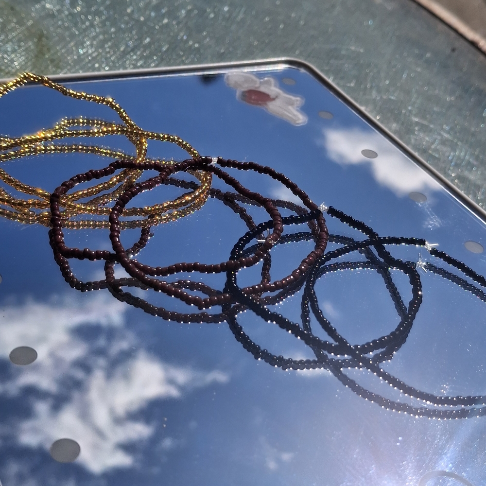 Handcrafted Beaded Bracelets - Gold & Brown